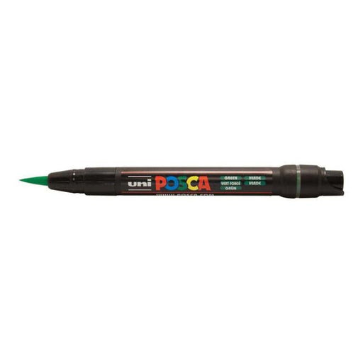Uni Posca Marker 0.1-10.0mm Brush Tip Green PCF-350-Officecentre