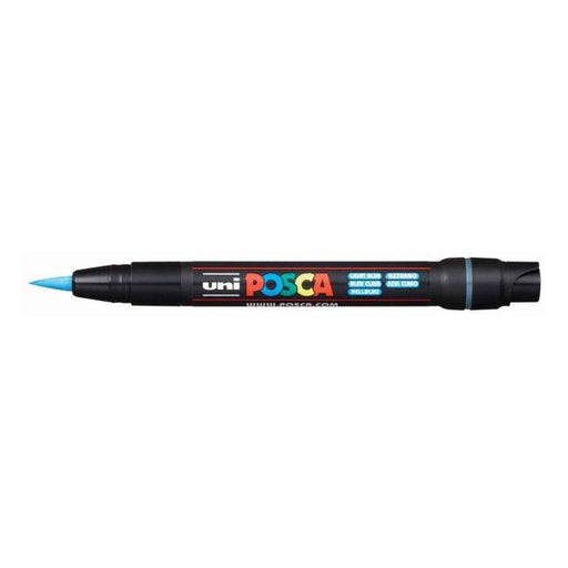 Uni Posca Marker 0.1-10.0mm Brush Tip Light Blue PCF-350-Officecentre