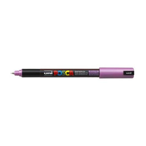 Uni Posca Marker 0.7mm Ultra-Fine Pin Tip Met Pink PC-1MR-Officecentre