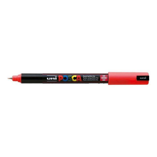 Uni Posca Marker 0.7mm Ultra-Fine Pin Tip Red PC-1MR-Officecentre