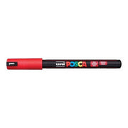 Uni Posca Marker 0.7mm Ultra-Fine Pin Tip Red PC-1MR-Officecentre