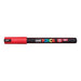 Uni Posca Marker 0.7mm Ultra-Fine Pin Tip Red PC-1MR-Officecentre