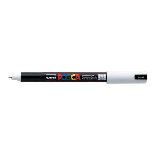 Uni Posca Marker 0.7mm Ultra-Fine Pin Tip White PC-1MR-Officecentre