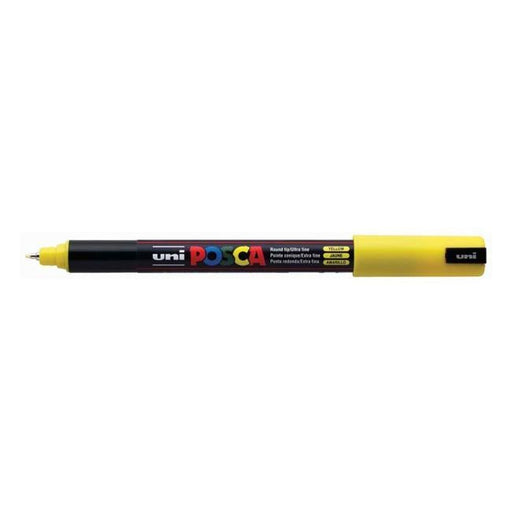 Uni Posca Marker 0.7mm Ultra-Fine Pin Tip Yellow PC-1MR-Officecentre