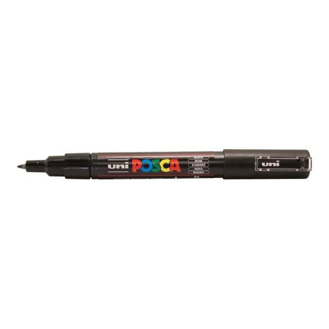 Uni Posca Marker 0.7mm Ultra-Fine Round Tip Black PC-1M-Officecentre