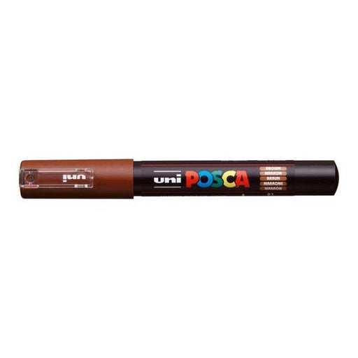 Uni Posca Marker 0.7mm Ultra-Fine Round Tip Brown PC-1M-Officecentre