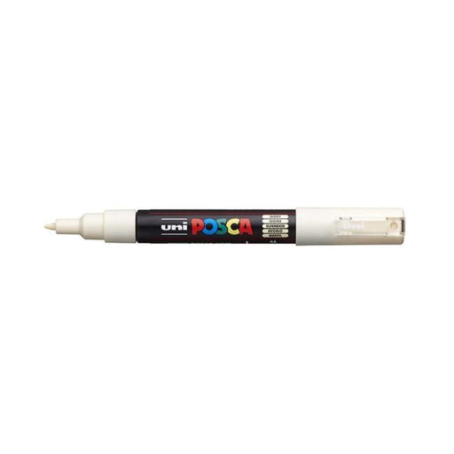 Uni Posca Marker 0.7mm Ultra-Fine Round Tip Ivory PC-1M-Officecentre