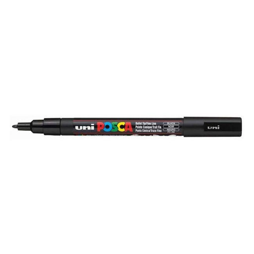Uni Posca Marker 0.9-1.3mm Fine Black PC-3M-Officecentre