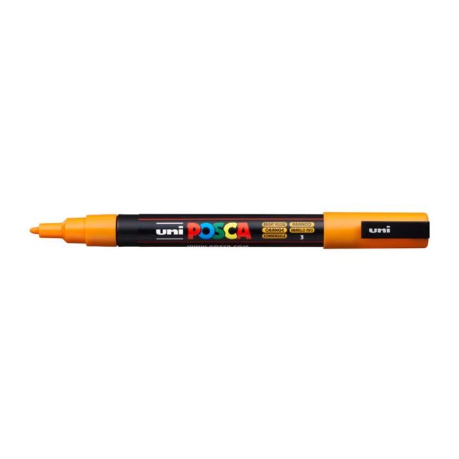 Uni Posca Marker 0.9-1.3mm Fine Bright Yellow PC-3M-Officecentre