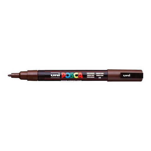 Uni Posca Marker 0.9-1.3mm Fine Dark Brown PC-3M-Officecentre