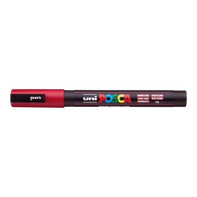 Uni Posca Marker 0.9-1.3mm Fine Dark Red PC-3M-Officecentre