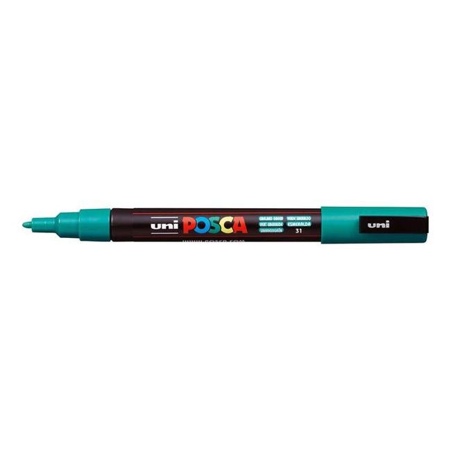 Uni Posca Marker 0.9-1.3mm Fine Emerald Green PC-3M-Officecentre