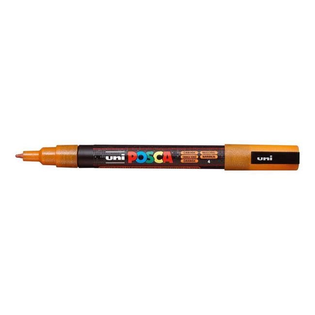 Uni Posca Marker 0.9-1.3mm Fine Glitter Orange PC-3M-Officecentre