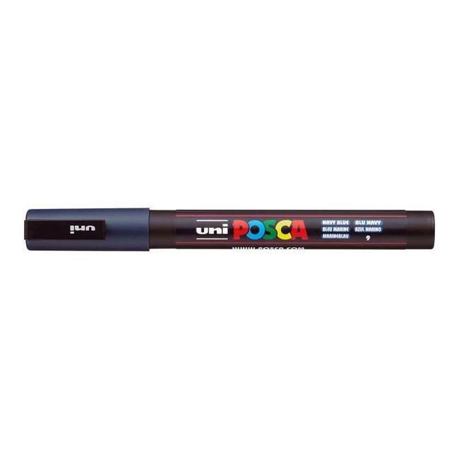 Uni Posca Marker 0.9-1.3mm Fine Navy Blue PC-3M-Officecentre