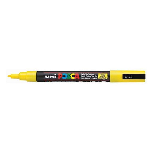 Uni Posca Marker 0.9-1.3mm Fine Yellow PC-3M-Officecentre