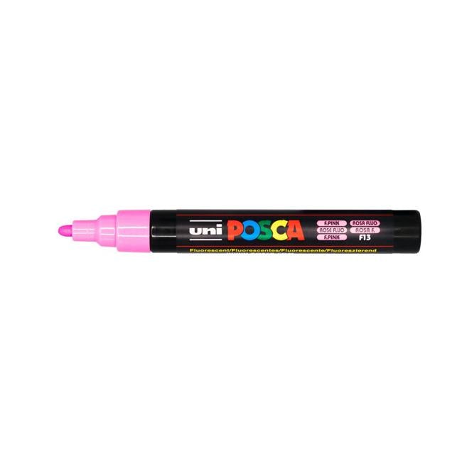 Uni Posca Marker 1.8-2.5mm Med Bullet Fluoro Pink PC-5M-Officecentre