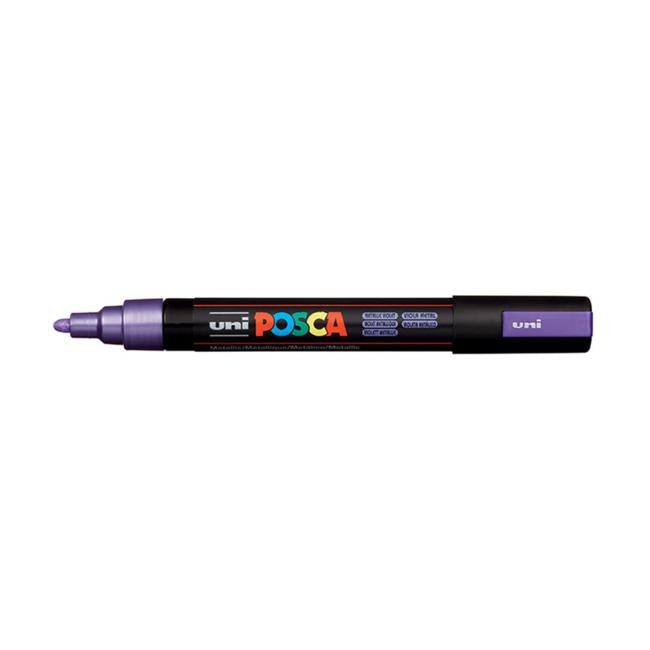 Uni Posca Marker 1.8-2.5mm Med Bullet Metallic Violet PC-5M-Officecentre
