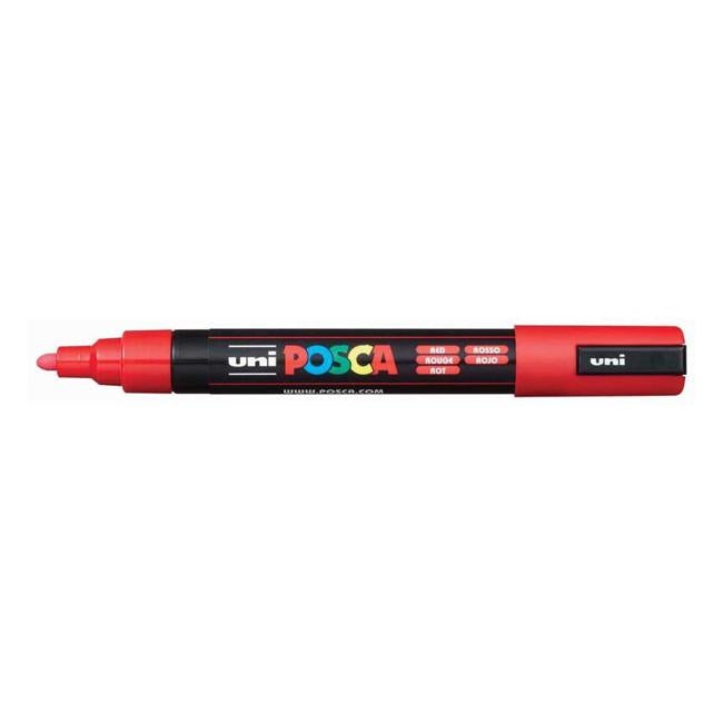 Uni Posca Marker 1.8-2.5mm Med Bullet Red PC-5M-Officecentre