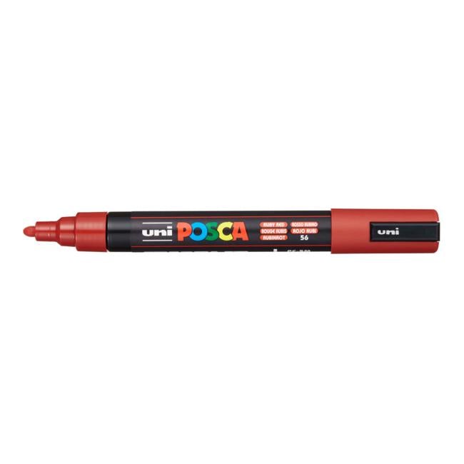 Uni Posca Marker 1.8-2.5mm Med Bullet Ruby Red PC-5M-Officecentre