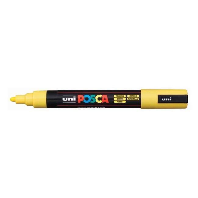 Uni Posca Marker 1.8-2.5mm Med Bullet Yellow PC-5M-Officecentre