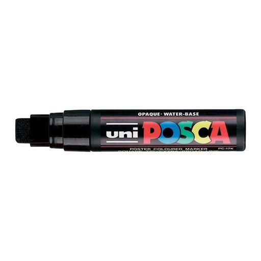 Uni Posca Marker 15.0mm Extra-Broad Chisel Black PC-17K-Officecentre