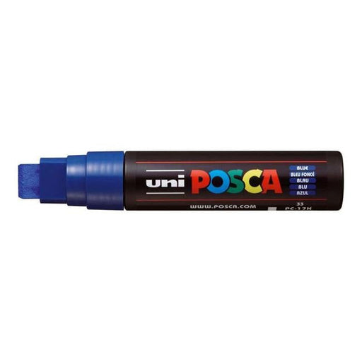 Uni Posca Marker 15.0mm Extra-Broad Chisel Blue PC-17K-Officecentre