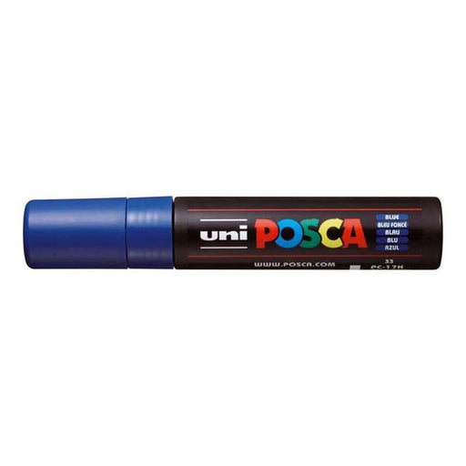 Uni Posca Marker 15.0mm Extra-Broad Chisel Blue PC-17K-Officecentre