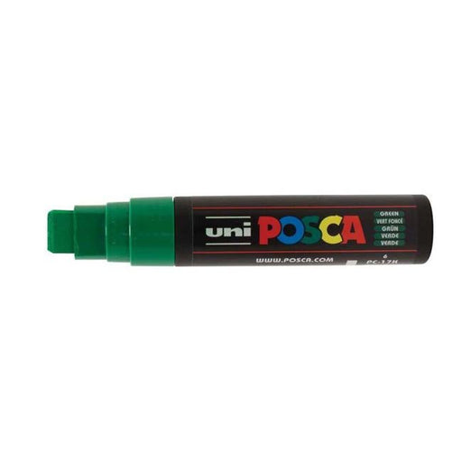 Uni Posca Marker 15.0mm Extra-Broad Chisel Green PC-17K-Officecentre