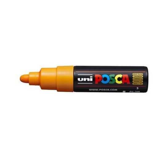 Uni Posca Marker 4.5-5.5mm Bold Bullet Bright Yellow PC-7M-Officecentre