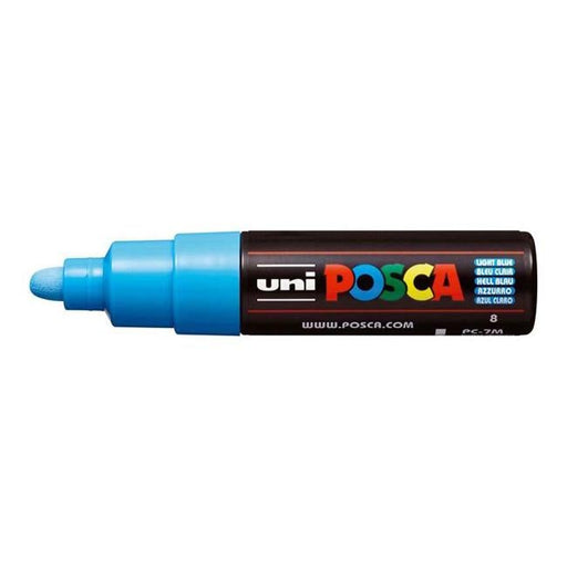 Uni Posca Marker 4.5-5.5mm Bold Bullet Light Blue PC-7M-Officecentre