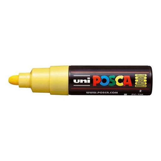 Uni Posca Marker 4.5-5.5mm Bold Bullet Yellow PC-7M-Officecentre