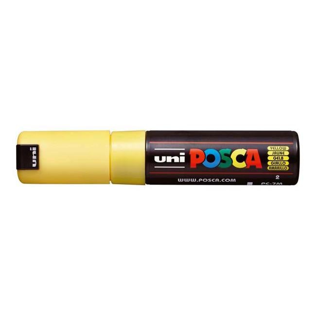 Uni Posca Marker 4.5-5.5mm Bold Bullet Yellow PC-7M-Officecentre