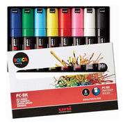 Uni Posca Marker 8.0mm Bold Chisel 8 Pack Asstd PC-8K-Officecentre