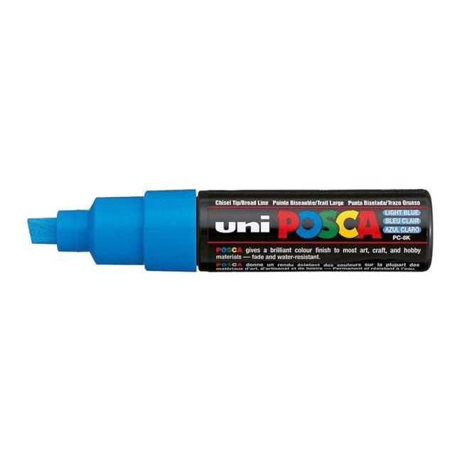 Uni Posca Marker 8.0mm Bold Chisel 8 Pack Asstd PC-8K-Officecentre