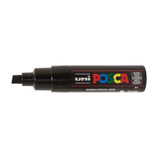 Uni Posca Marker 8.0mm Bold Chisel Black PC-8K-Officecentre