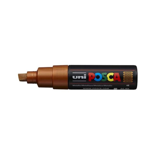 Uni Posca Marker 8.0mm Bold Chisel Bronze PC-8K-Officecentre