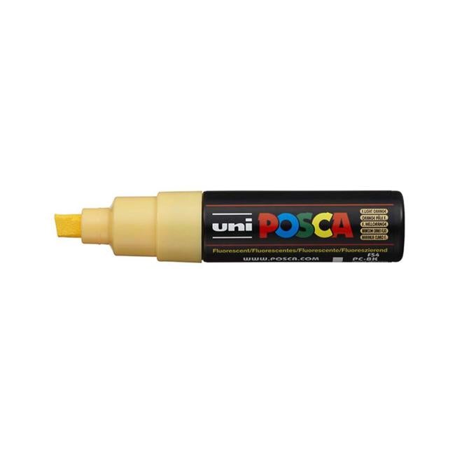 Uni Posca Marker 8.0mm Bold Chisel Fluro Light Orange PC-8K-Officecentre