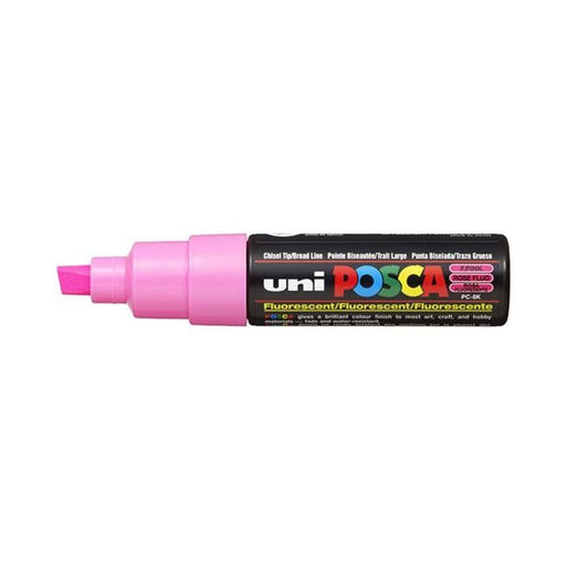 Uni Posca Marker 8.0mm Bold Chisel Fluro Pink PC-8K-Officecentre