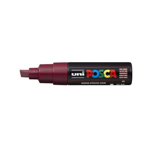 Uni Posca Marker 8.0mm Bold Chisel Red Wine PC-8K-Officecentre