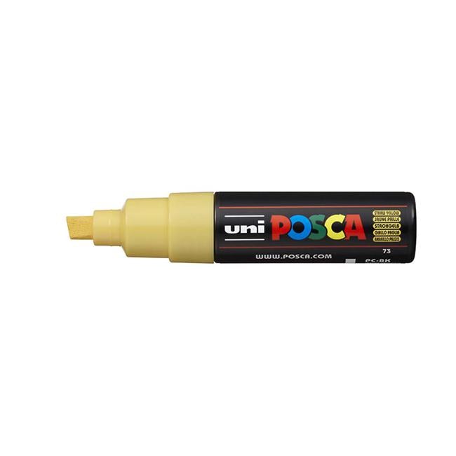 Uni Posca Marker 8.0mm Bold Chisel Straw Yellow PC-8K-Officecentre