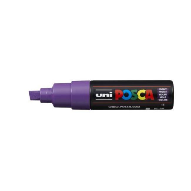 Uni Posca Marker 8.0mm Bold Chisel Violet PC-8K-Officecentre