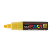 Uni Posca Marker 8.0mm Bold Chisel Yellow PC-8K-Officecentre