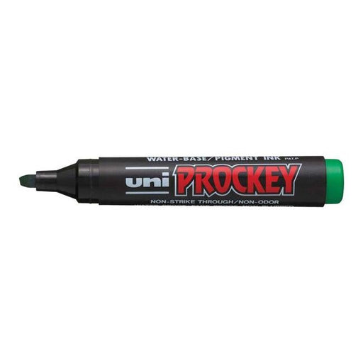 Uni Prockey Marker 5.7mm Chisel Tip Green PM-126-Officecentre