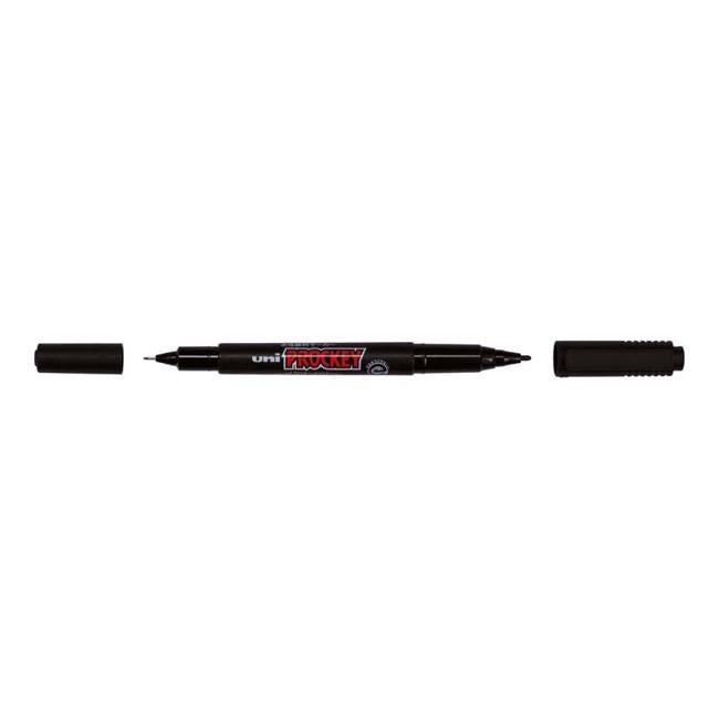 Uni Prockey Marker Dual Tip 0.4/0.9mm Black PM-120-Officecentre