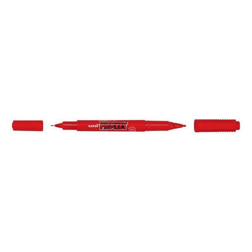 Uni Prockey Marker Dual Tip 0.4/0.9mm Red PM-120-Officecentre