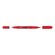 Uni Prockey Marker Dual Tip 0.4/0.9mm Red PM-120-Officecentre