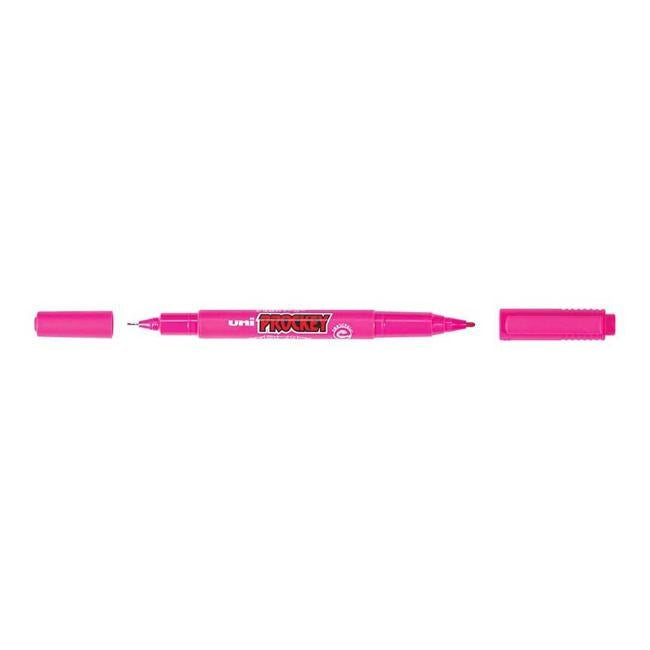 Uni Prockey Marker Dual Tip 0.4/0.9mm Wine PM-120-Officecentre