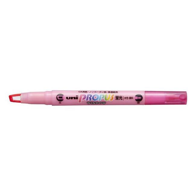 Uni Propus Window Double-Ended Highlighter 4.0mm/0.6mm Pink-Officecentre