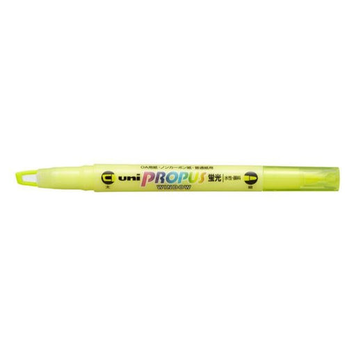 Uni Propus Window Double-Ended Highlighter 4.0mm/0.6mm Yellow-Officecentre
