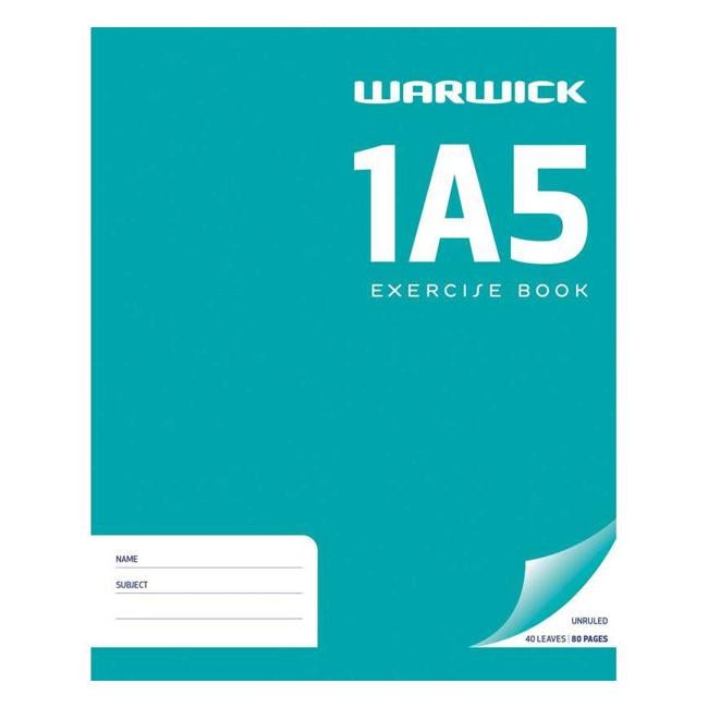 Warwick Exercise Book 1A5 40 Leaf Unruled 255x205mm-Officecentre